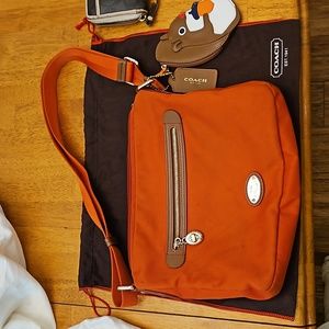 Coach fabric cross body purse